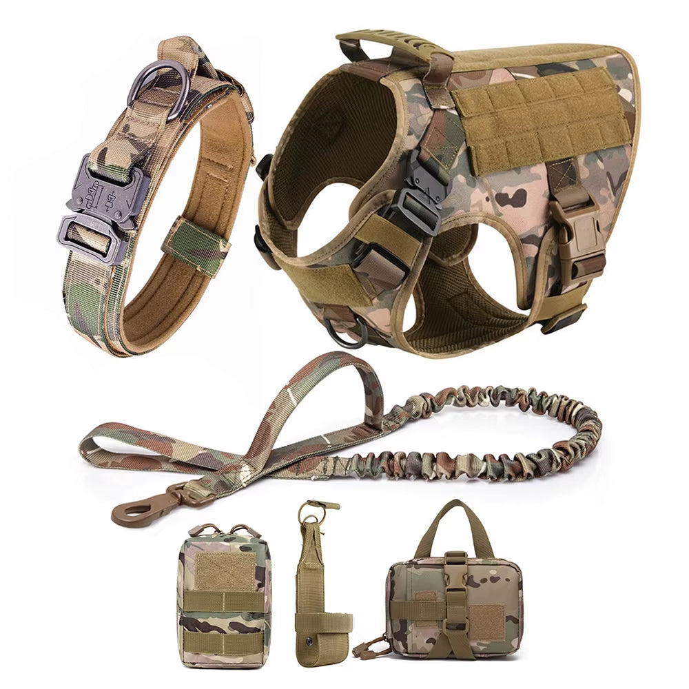 Large Dog Harness and Leash Set – Adjustable Training Vest for German Shepherds, Malinois & Large Breeds