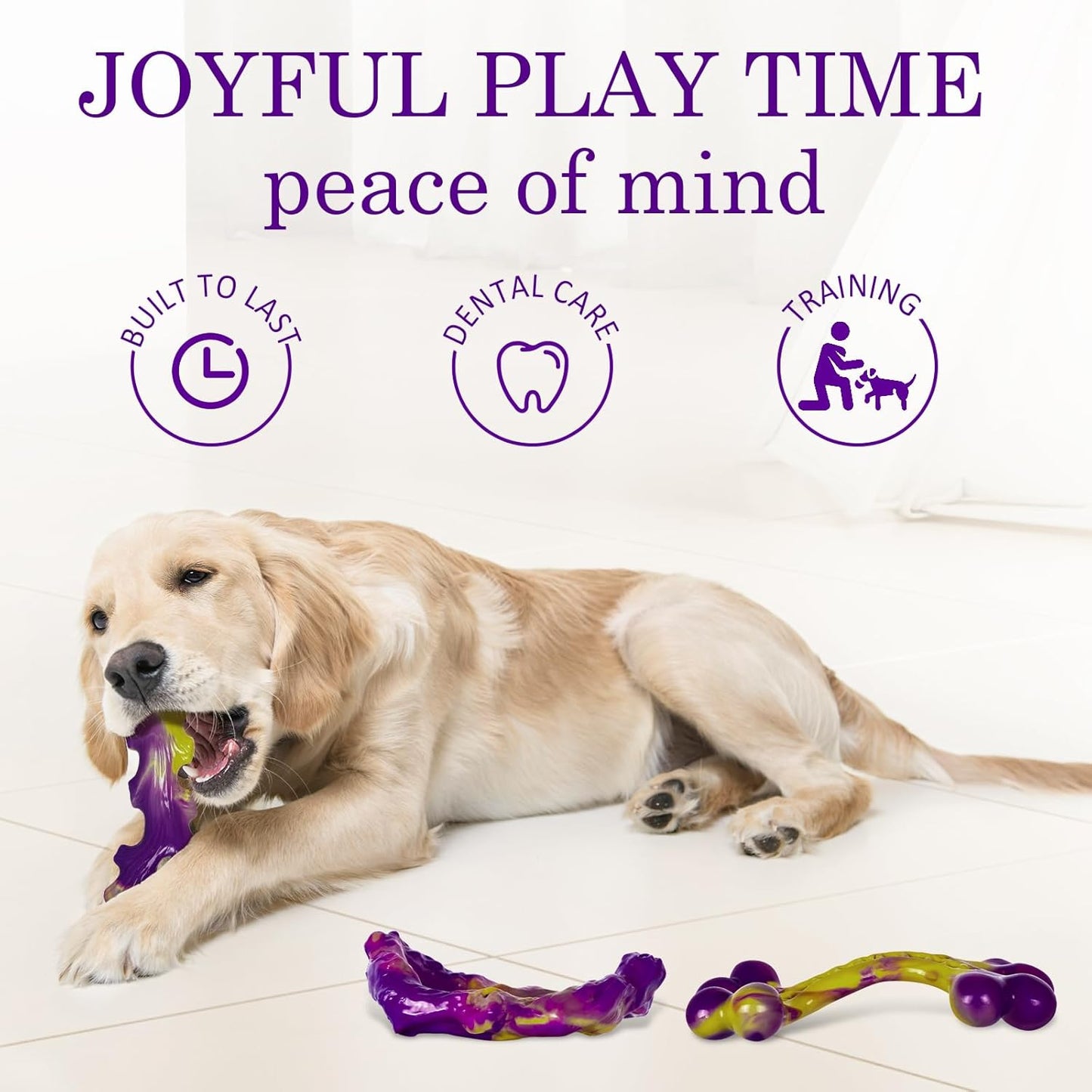 Tough Dog Toys – 3-Pack for Aggressive Chewers, Large Dogs