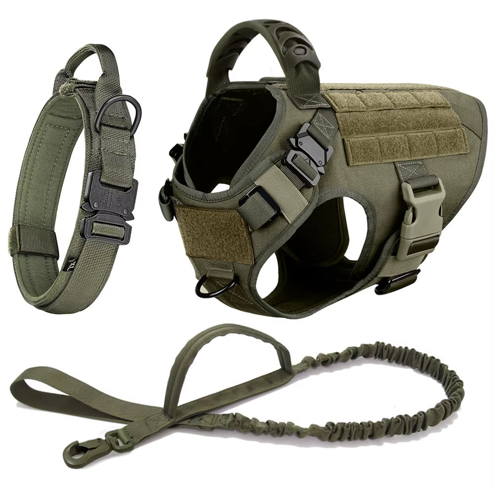Large Dog Harness and Leash Set – Adjustable Training Vest for German Shepherds, Malinois & Large Breeds