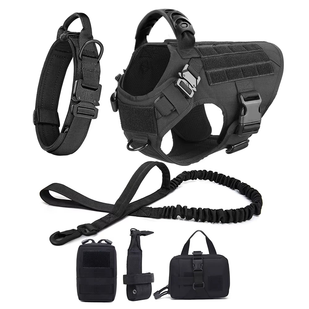 Large Dog Harness and Leash Set – Adjustable Training Vest for German Shepherds, Malinois & Large Breeds