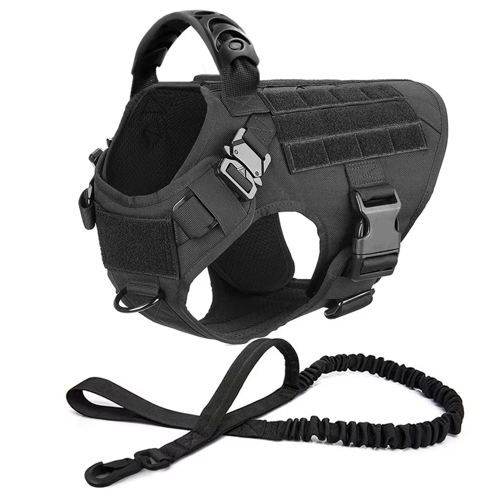 Large Dog Harness and Leash Set – Adjustable Training Vest for German Shepherds, Malinois & Large Breeds