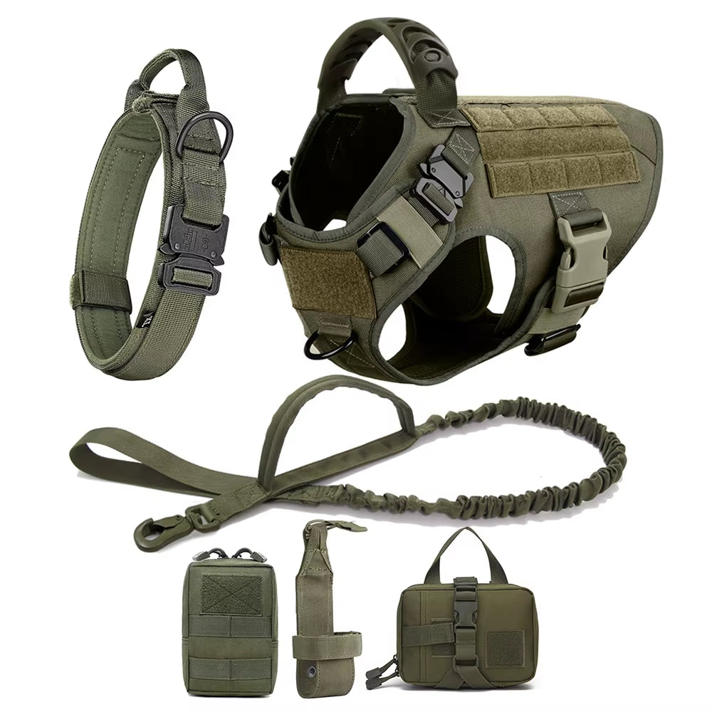 Large Dog Harness and Leash Set – Adjustable Training Vest for German Shepherds, Malinois & Large Breeds