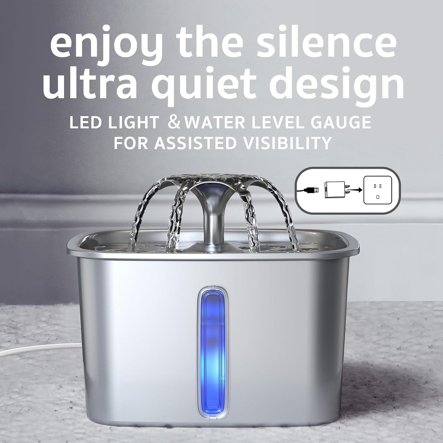 Award-Winning Stainless Steel Pet Water Fountain – 95Oz Automatic Dispenser for Cats & Dogs