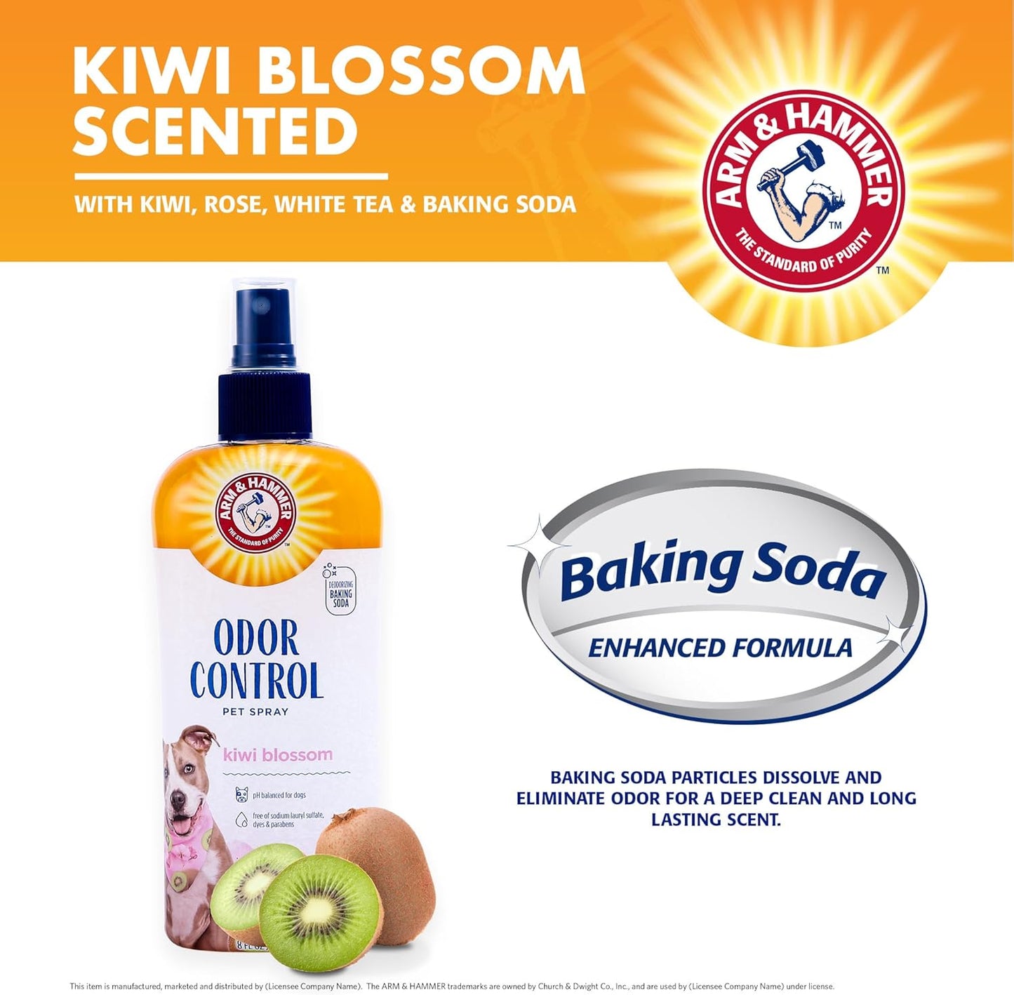 Pets Super Deodorizing Spray for Dogs – Fresh Kiwi Blossom Scent (8 oz)