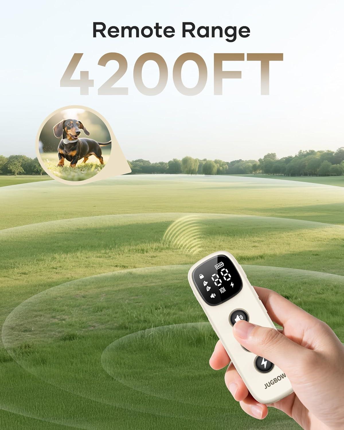 Shock Collar for Small Dogs - 4200FT Dog Training Collar with Remote for 5-70Lbs Mini Small Medium Dogs, Ipx8-Waterproof Rechargeable E-Collar with Beep (1-9), Vibration(1-3), Safe Shock(0-16)