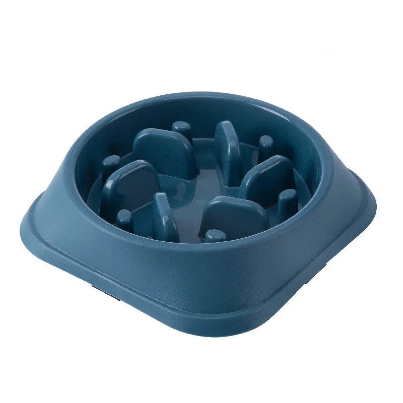 Pet Cat Dog Slow Food Bowl Fat Help Healthy round Anti-Choking Thickened and Non-Slip Multiple Colors Shapes