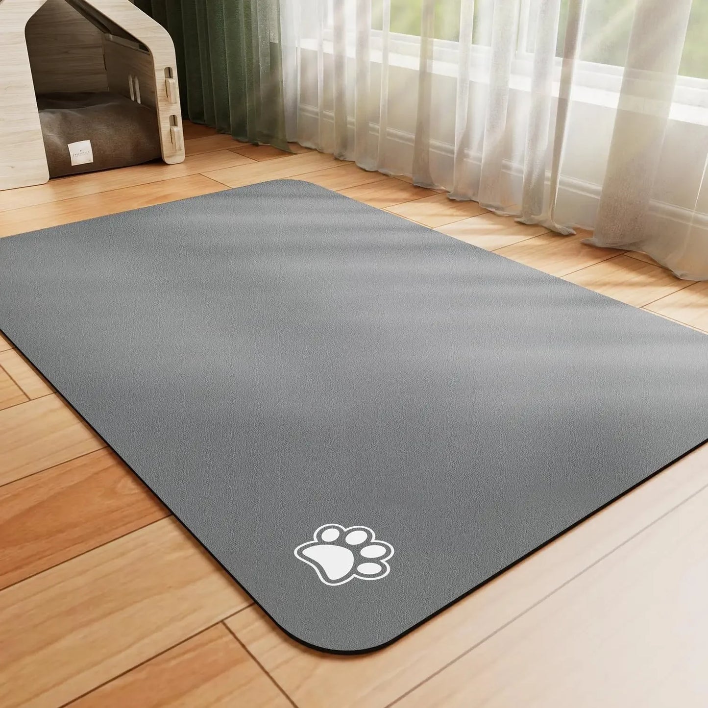 Absorbent Pet Feeding Mat for Dogs & Cats – Quick-Dry, Easy to Clean, Non-Slip Design