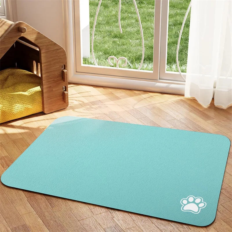 Absorbent Pet Feeding Mat for Dogs & Cats – Quick-Dry, Easy to Clean, Non-Slip Design