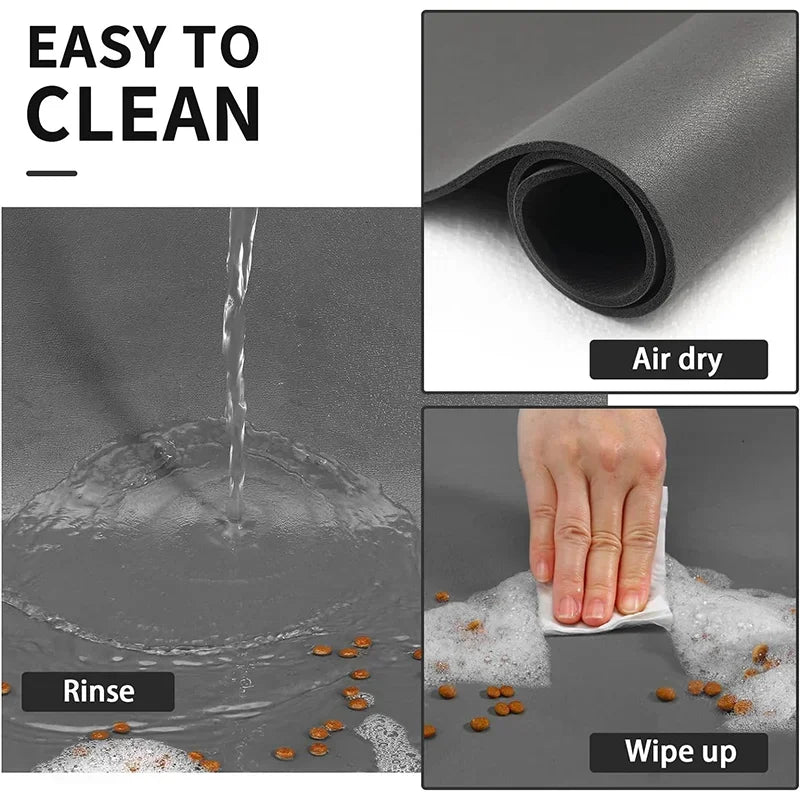 Absorbent Pet Feeding Mat for Dogs & Cats – Quick-Dry, Easy to Clean, Non-Slip Design