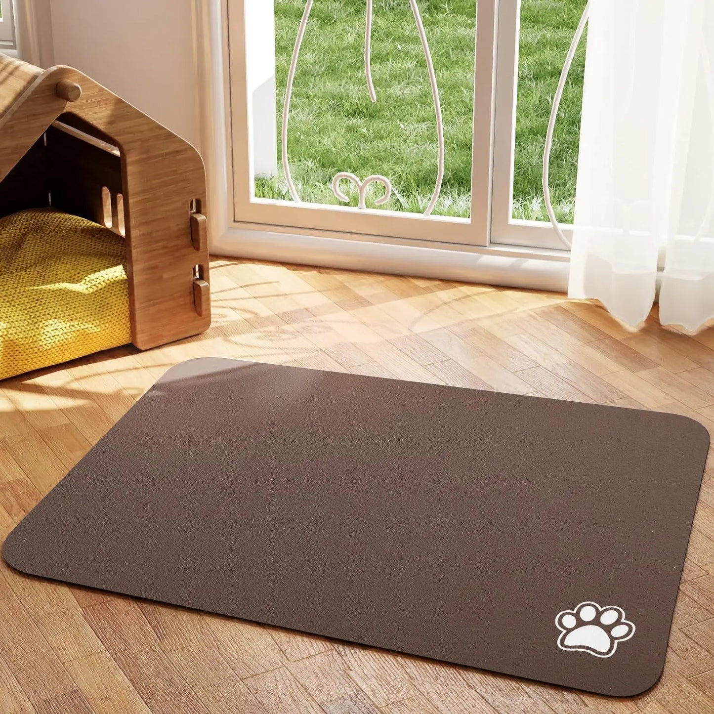 Absorbent Pet Feeding Mat for Dogs & Cats – Quick-Dry, Easy to Clean, Non-Slip Design