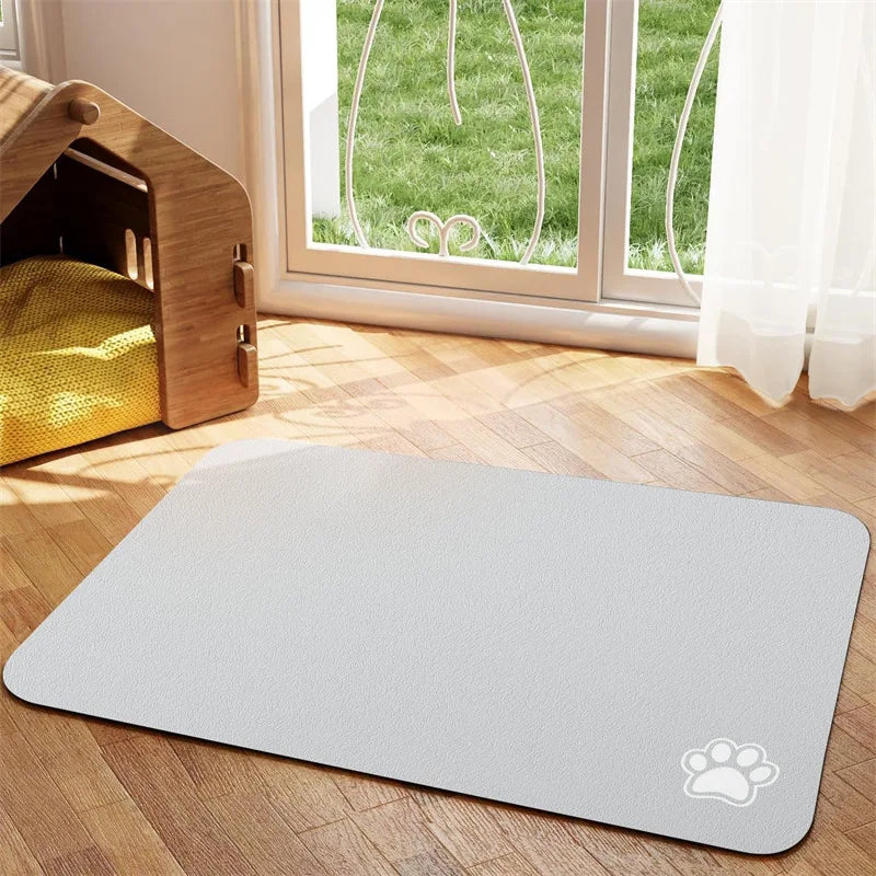 Absorbent Pet Feeding Mat for Dogs & Cats – Quick-Dry, Easy to Clean, Non-Slip Design