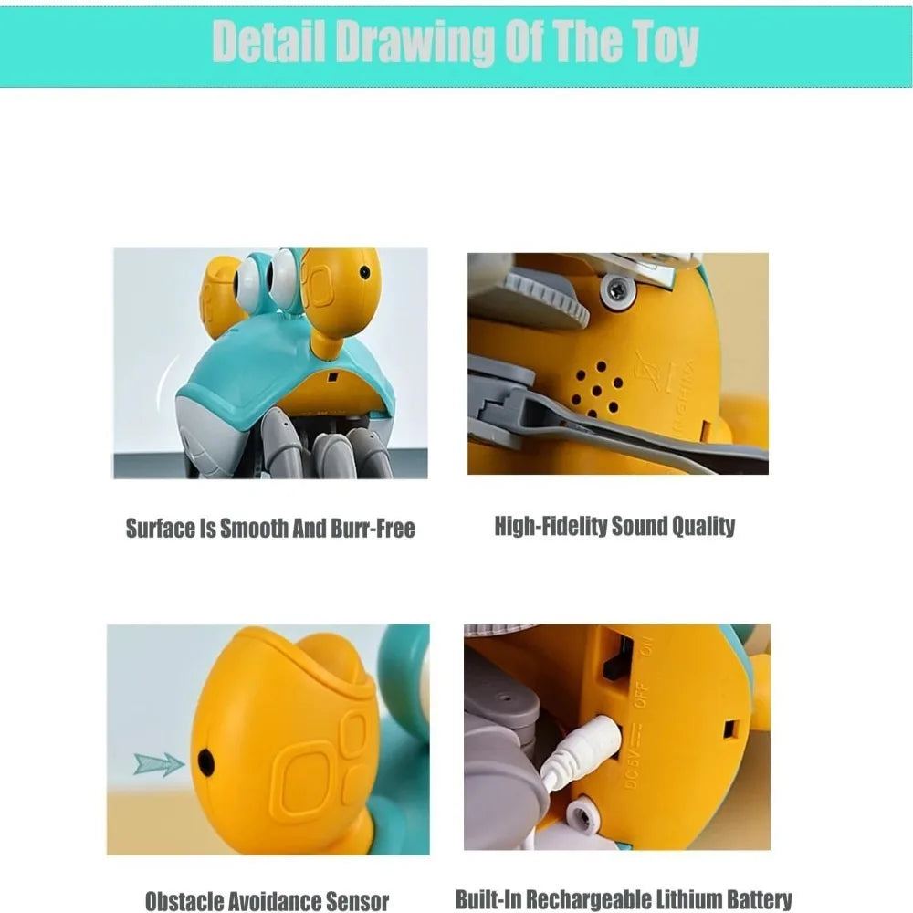 Interactive Dancing Crab Dog Toy – Musical Sound, Moving Pet Toy for Dogs & Cats
