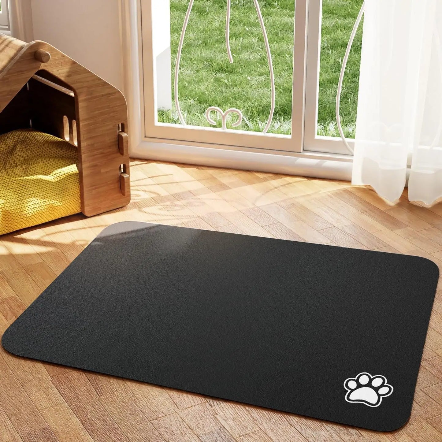 Absorbent Pet Feeding Mat for Dogs & Cats – Quick-Dry, Easy to Clean, Non-Slip Design