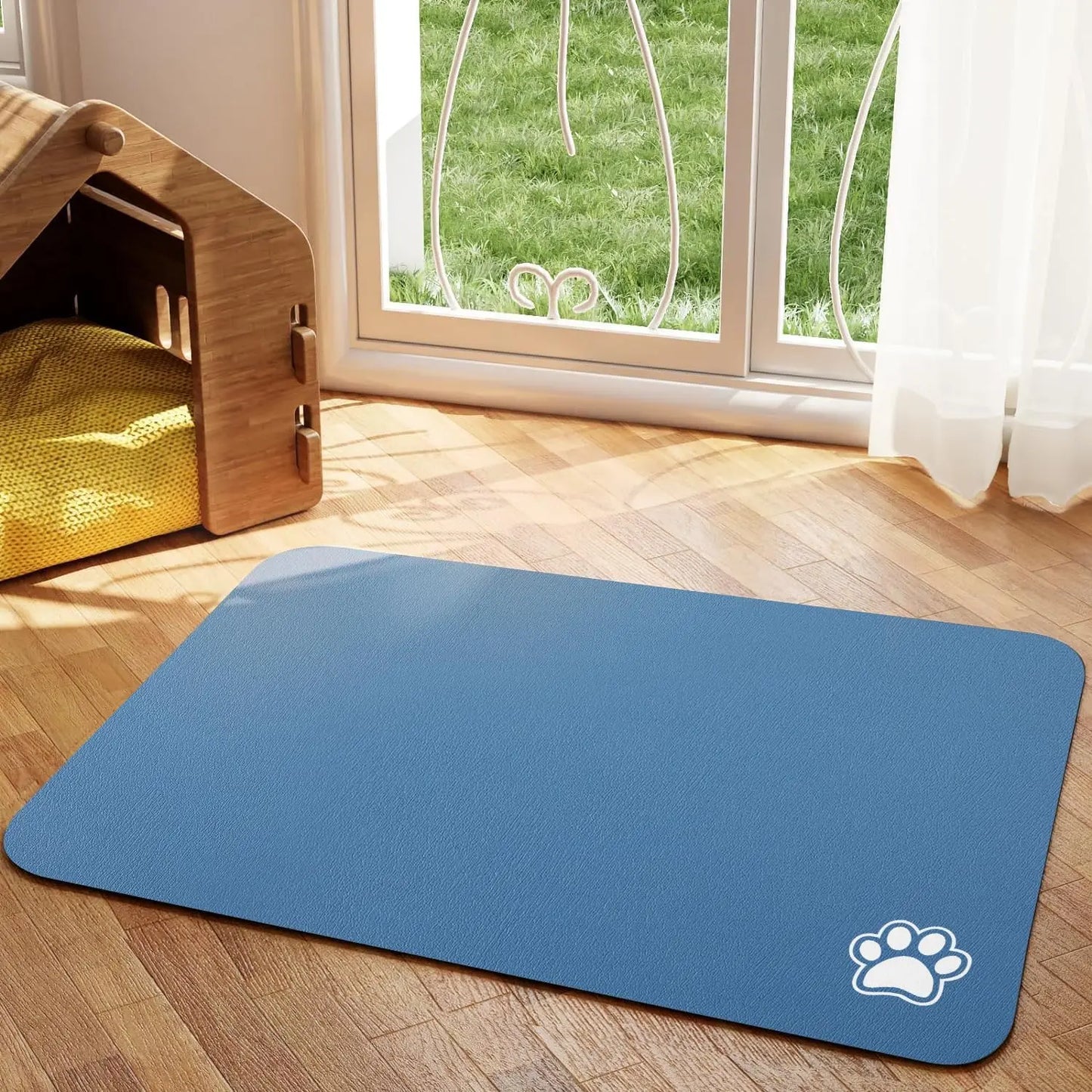 Absorbent Pet Feeding Mat for Dogs & Cats – Quick-Dry, Easy to Clean, Non-Slip Design