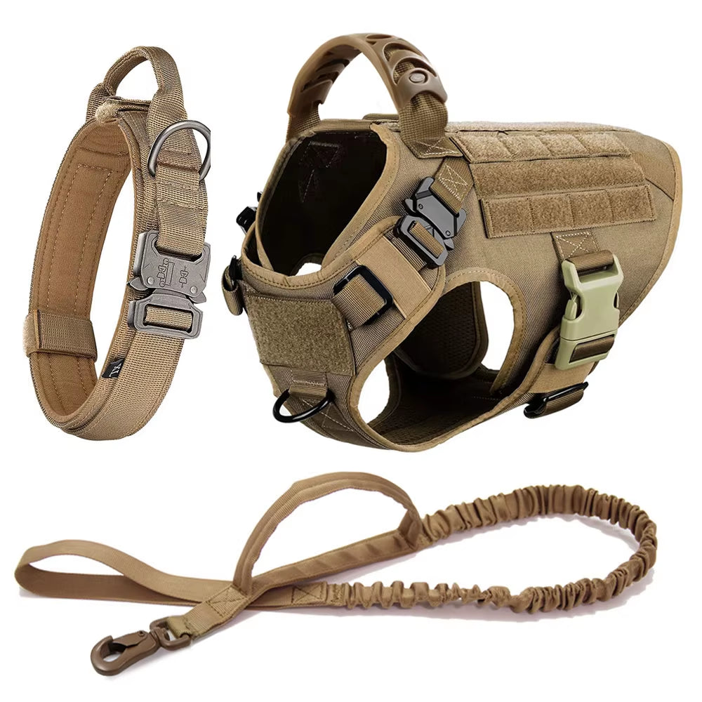 Large Dog Harness and Leash Set – Adjustable Training Vest for German Shepherds, Malinois & Large Breeds