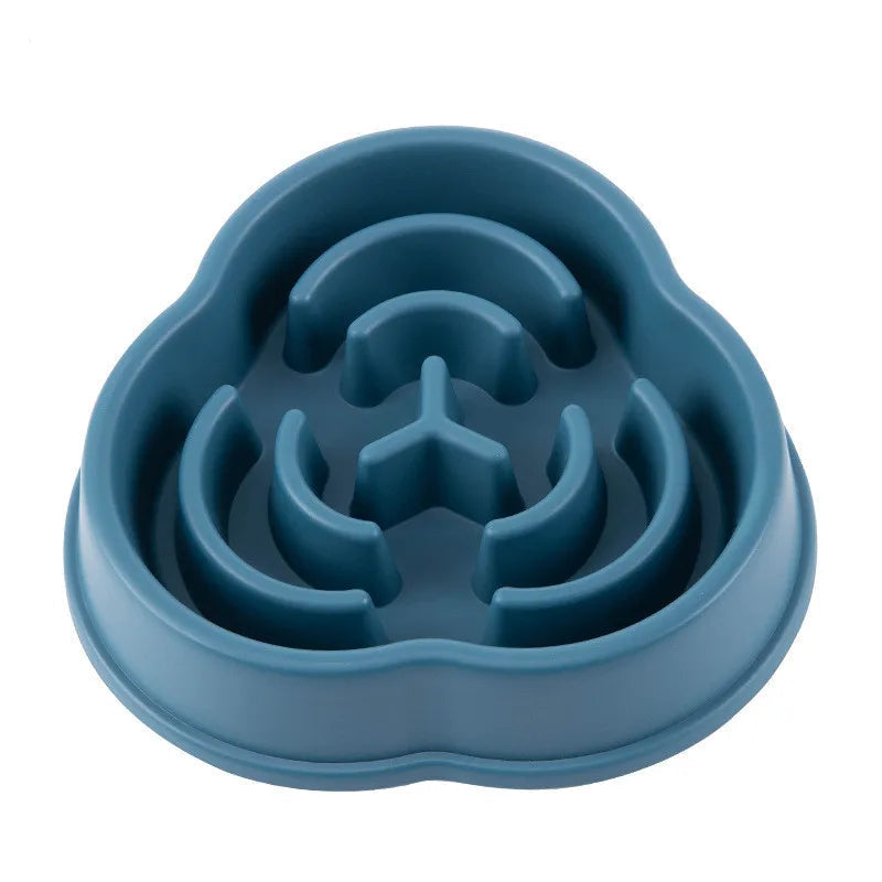 Pet Cat Dog Slow Food Bowl Fat Help Healthy round Anti-Choking Thickened and Non-Slip Multiple Colors Shapes