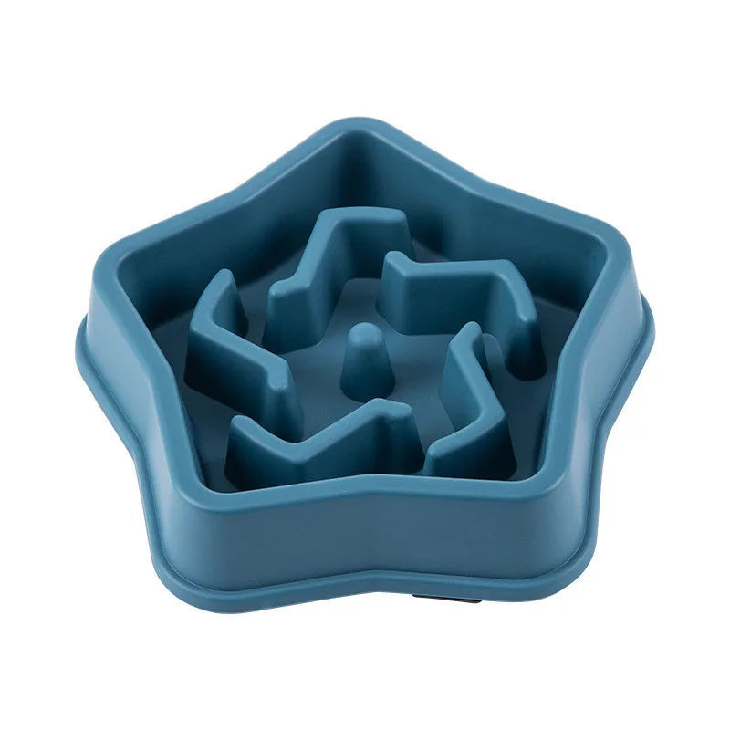 Pet Cat Dog Slow Food Bowl Fat Help Healthy round Anti-Choking Thickened and Non-Slip Multiple Colors Shapes