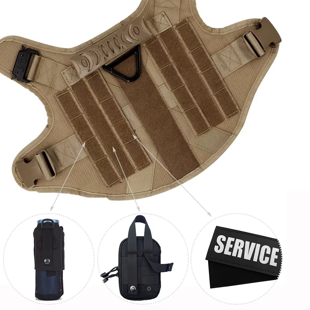 Large Dog Harness and Leash Set – Adjustable Training Vest for German Shepherds, Malinois & Large Breeds
