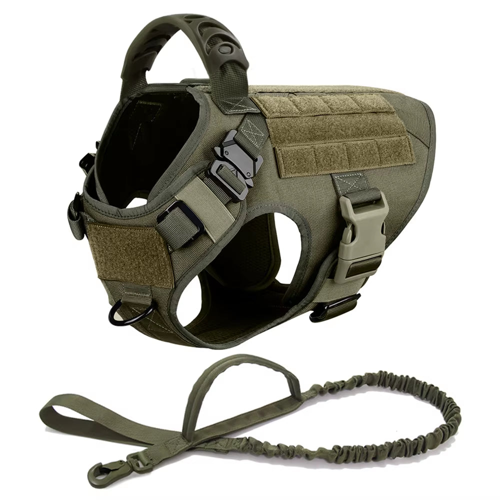 Large Dog Harness and Leash Set – Adjustable Training Vest for German Shepherds, Malinois & Large Breeds