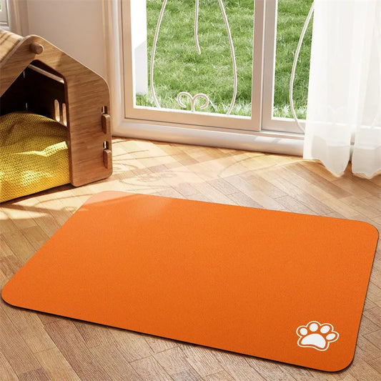 Absorbent Pet Feeding Mat for Dogs & Cats – Quick-Dry, Easy to Clean, Non-Slip Design
