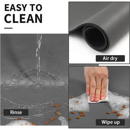 Absorbent Pet Feeding Mat for Dogs & Cats – Quick-Dry, Easy to Clean, Non-Slip Design
